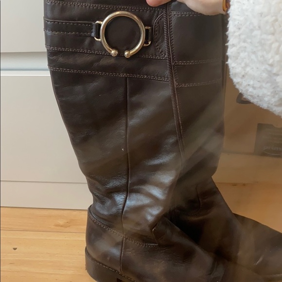 Browns Chocolate Brown Knew High Boots - Picture 3 of 3